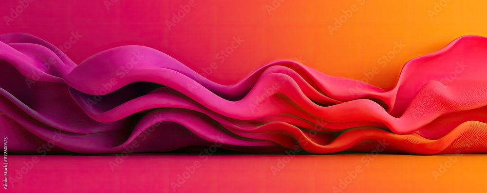 Aufkleber Splash abstract background concept. Vibrant abstract waves in pink and orange creating a dynamic visual experience.