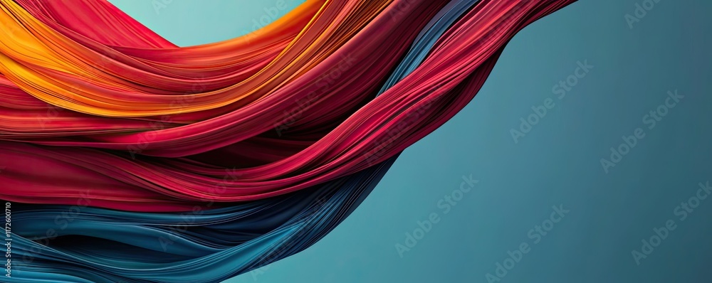 Poster Splash abstract background concept. Colorful abstract waves flow gracefully, creating a vibrant visual experience.