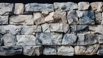 Fototapeta premium Textured Gray Stone Wall Background With Natural Details