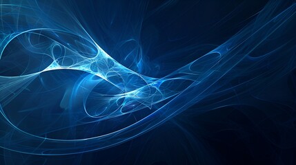 Fototapeta premium 3D abstract blue geometric line on dark blue background texture