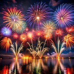 fireworks on the water