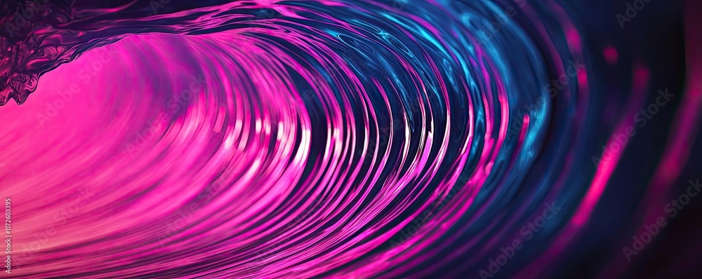Poster Waves abstract background idea. Abstract wave pattern with vibrant colors creating a mesmerizing visual effect.