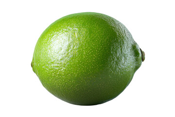 A fresh green lime with a smooth surface, showcasing its vibrant color and natural shine.