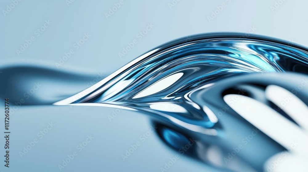 Aufkleber metallic abstract background concept. a close-up of a flowing liquid, showcasing elegant curves and 