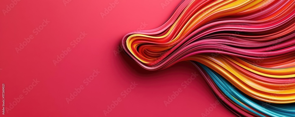 Poster splash abstract background concept. colorful abstract wave design with vibrant hues on a smooth back