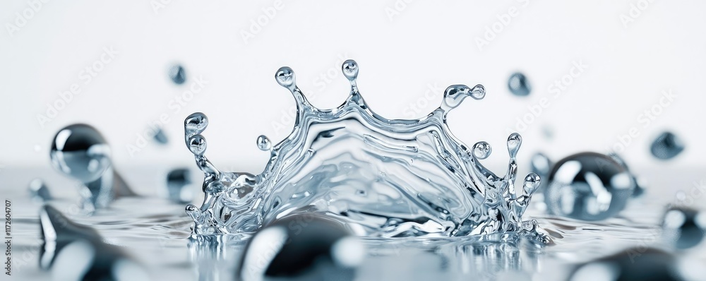 Poster splash abstract background concept. a stunning water splash capturing the beauty and dynamics of liq