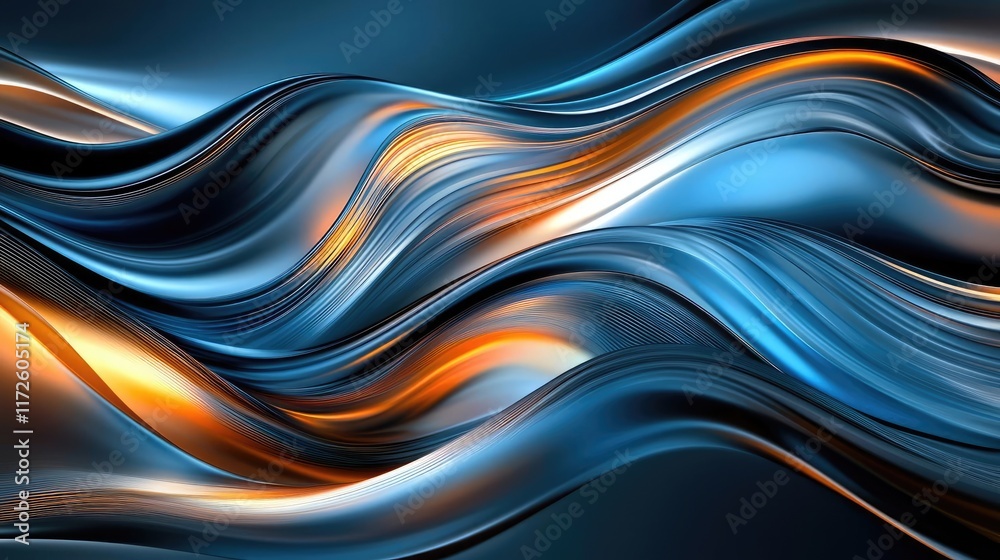 Poster Splash abstract background concept. Abstract flowing lines in vibrant colors create a dynamic and modern visual effect.
