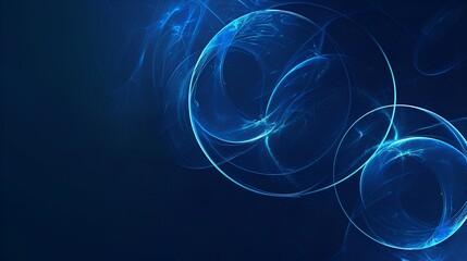 3D abstract blue geometric line on dark blue background texture