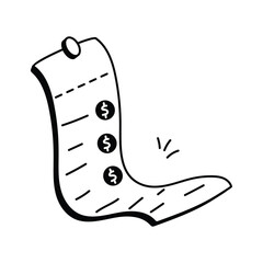 Take your hands on this amazing icon of shopping receipt in modern style