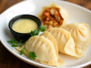 Pierogi originate from Poland: Dumplings filled with potatoes, cheese or meat.