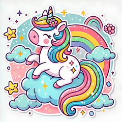 Fototapeta premium Magical Unicorn Generative AI