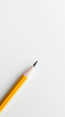 A mockup of a customized pencil rests on a minimalist desk, providing an ideal space for brand or design insertion, perfect for promotional items and stylish stationery presentations.