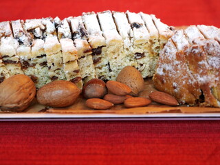 Christmas stollen with nuts is a popular festive pastry that is perfect for the holidays. Ideal for the Christmas season and delicious moments of enjoyment.