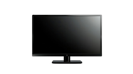 Sleek Black Flat Screen Television on Isolated Transparent Background for Modern Home Entertainment Display and Technology Visuals