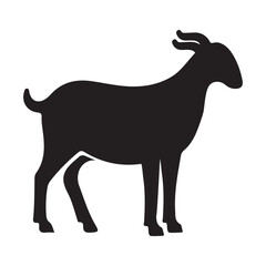 Majestic Goat Silhouette Illustration A Vector Graphic