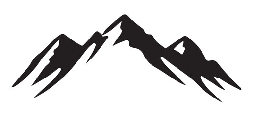 Majestic Mountain Range Silhouette Illustration