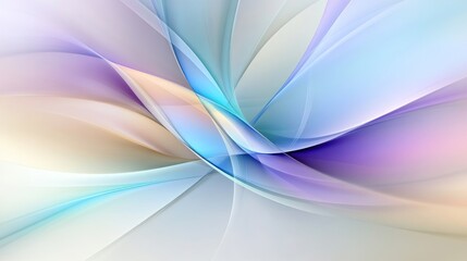 Naklejka premium Soft abstract waves in pastel colors creating a serene atmosphere.