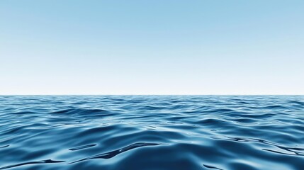 Obraz premium Waves abstract background idea. A serene ocean view with calm waves under a clear blue sky.