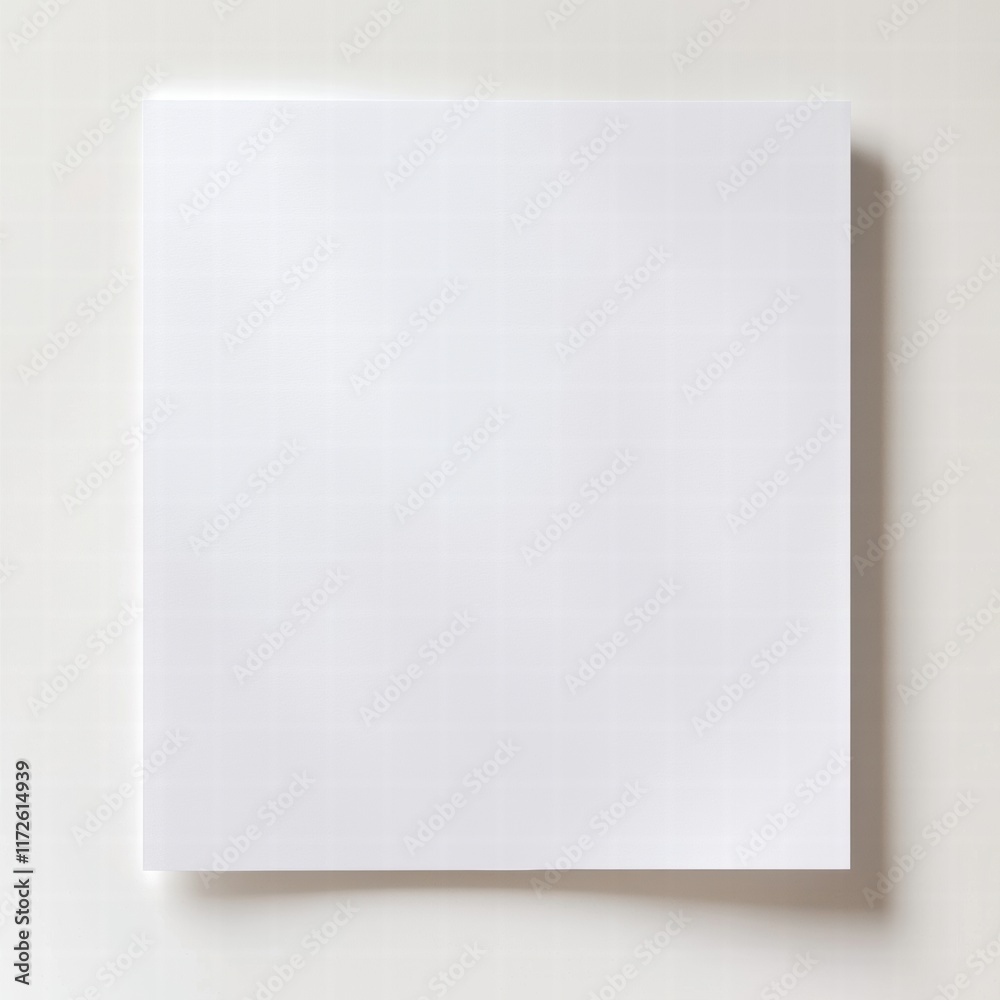 Leinwandbilder pristine white sheet of paper placed on a clean, neutral background ready for creative work or note 