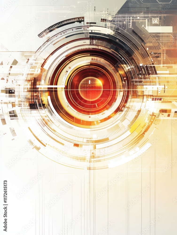 Canvas Prints an abstract illustration of sound waves intertwining with neural pathways, symbolizing the enhanceme