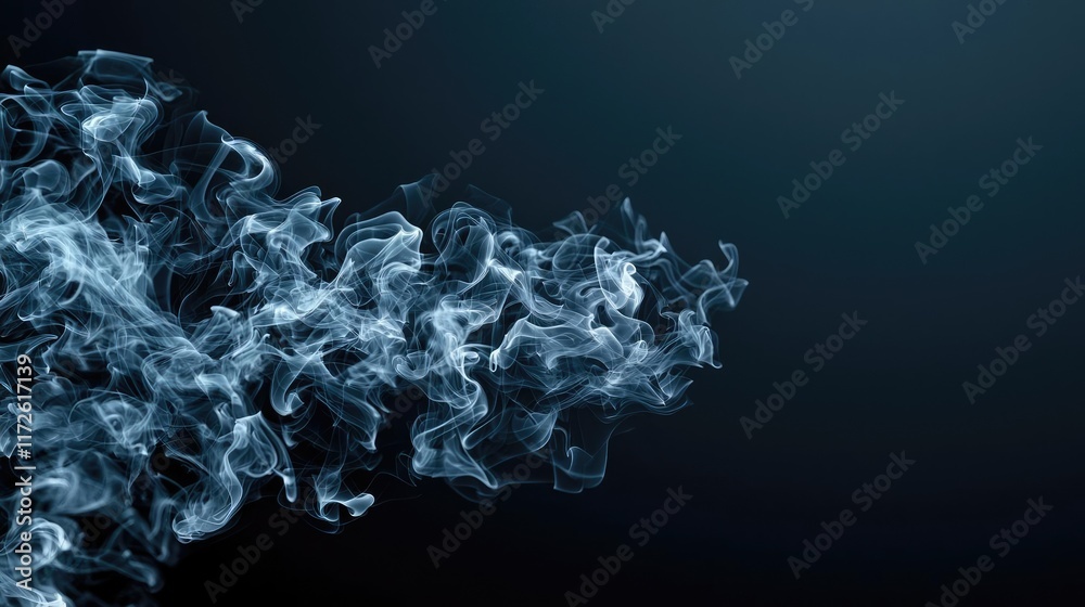 Aufkleber Smoke abstract background idea. Abstract smoke on a dark background creating intricate patterns and designs.