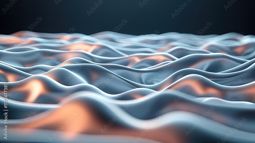 Aufkleber Smoke abstract background idea. Abstract flowing waves with a soft light, creating a dynamic visual effect.