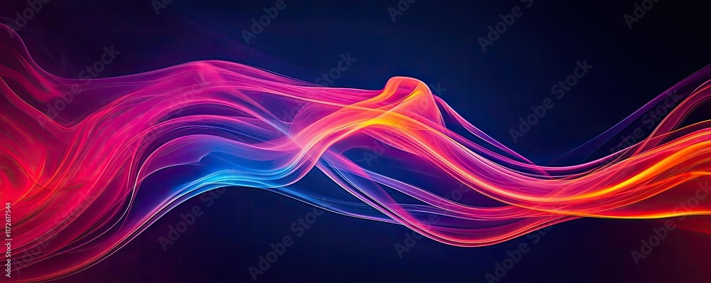 Poster Smoke abstract background idea. Vibrant abstract lines create a stunning visual of flowing energy and color.