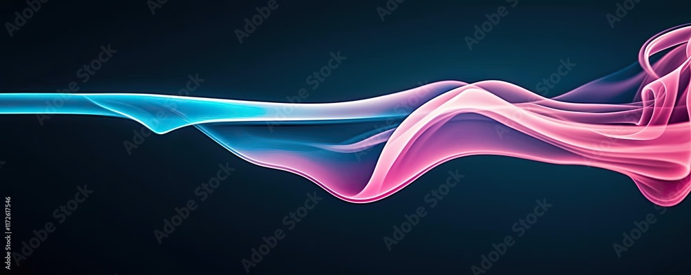Poster Smoke abstract background idea. Colorful abstract wave patterns in blue and pink create a dynamic visual effect.