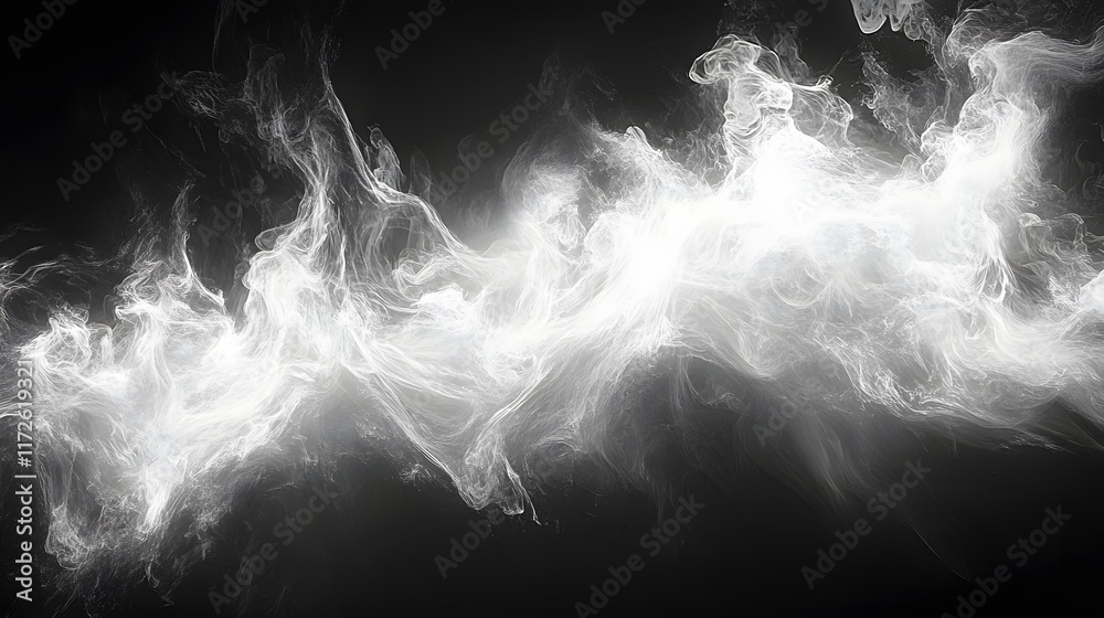 Poster abstract black and white backgrounds. digital abstract artwork depicting a swirling mass of white sm