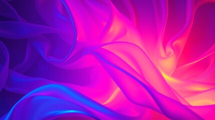 Fototapeta premium liquid wavy shapes futuristic banner. Glowing retro waves background