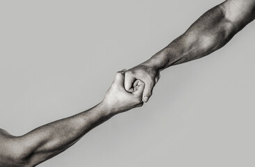 Concept of salvation, donorship, helping hand. Helping hand outstretched, isolated arm, salvation....