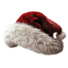 Santa Hat on White, festive accessory, minimalistic design, perfect for holiday themes, enhances seasonal decor and celebrations