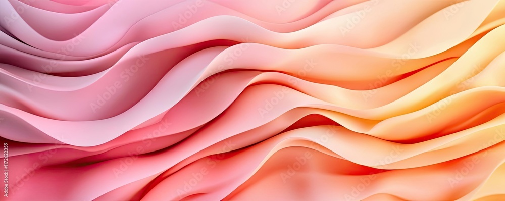 Poster Soft abstract background idea. Flowing waves of soft color in a gradient design, perfect for backgrounds and textures.