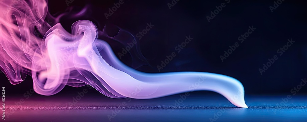 Poster smoke abstract background idea. a captivating swirl of colorful smoke creating an artistic visual ef