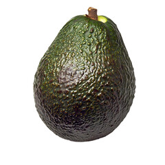 Whole hass avocado fruit isolated on a white background