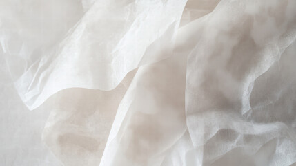 Obraz premium Soft, dreamy tissue paper with delicate cloud pattern, creating ethereal and calming atmosphere. Perfect for artistic projects or elegant decor