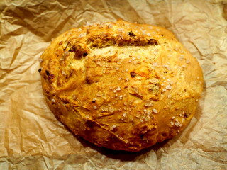 Homemade fresh bread. Perfect for food photography, design basics and culinary inspiration