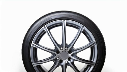 Obraz premium car wheel isolated on white