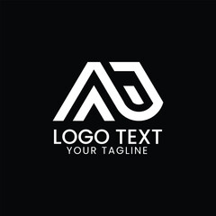 Fototapeta premium AJ Letter Logo-Creative Letter Monogram 
