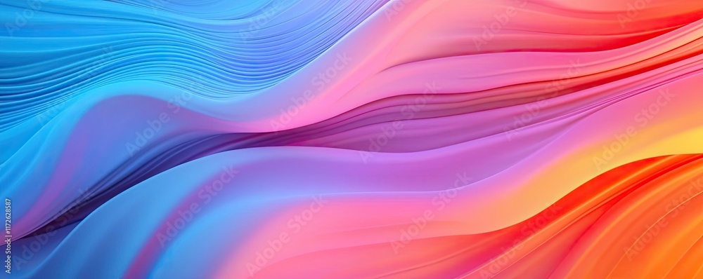 Poster soft abstract background idea. vibrant abstract wave patterns blending blue, pink, and orange tones 