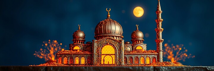 Obraz premium Islamic Ramadan concept mosque background