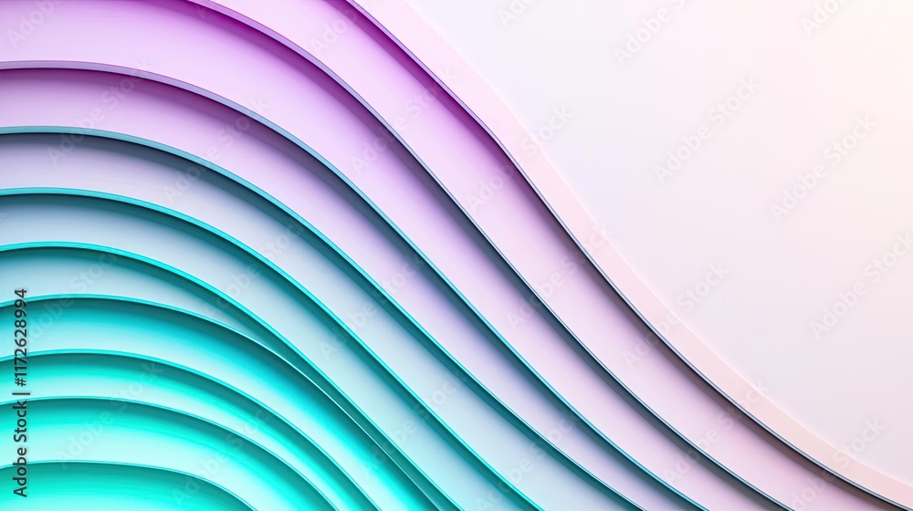 Poster Soft abstract background idea. Abstract wave pattern in vibrant colors creating a modern and dynamic feel.