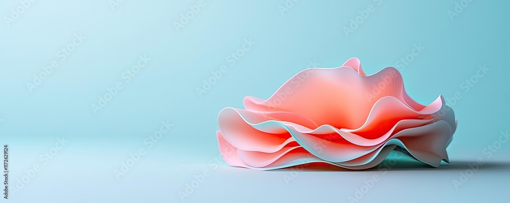 Poster soft abstract background idea. a delicate, pastel-colored flower with soft petals against a tranquil
