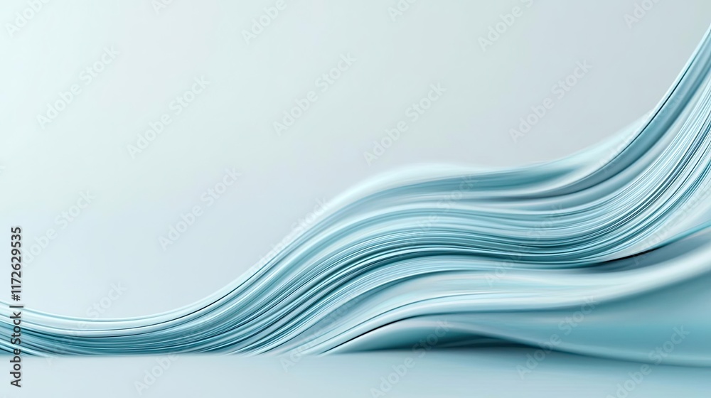 Aufkleber soft abstract background idea. abstract wave pattern in soft blue tones, ideal for backgrounds and m