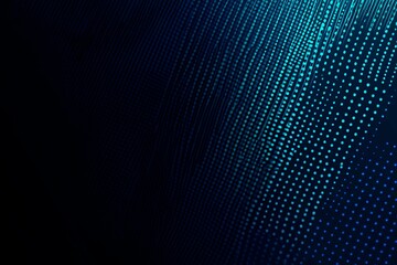 Obraz premium Abstract close-up of a glowing blue digital circuit board, showcasing intricate connections and technological design on a black background. 