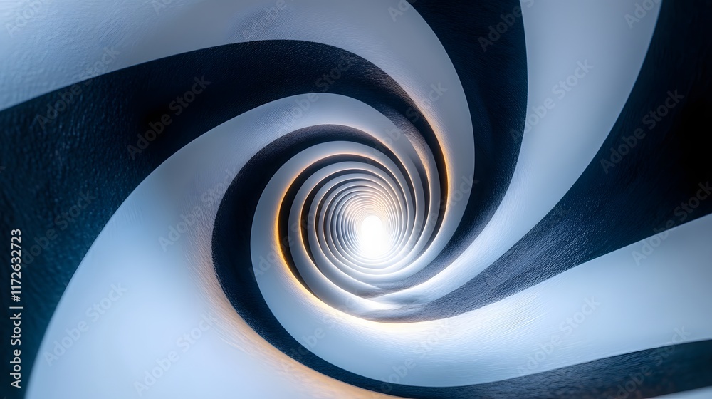 Poster abstract black and white backgrounds. stunning image of a spiraling tunnel with black and white stri
