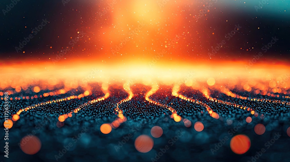 Aufkleber Smoke abstract background idea. Abstract view of colorful light patterns resembling energy waves on a surface.