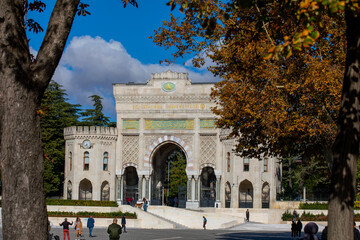 Istanbul University main gate and Beyazit Square view in the Istanbul. Istanbul University is oner of the major university in the Turkey. © kenan