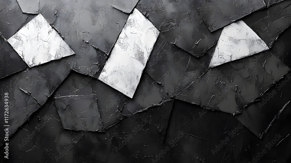 Leinwandbilder abstract black and white backgrounds. abstract monochrome background with gray and black textured sh