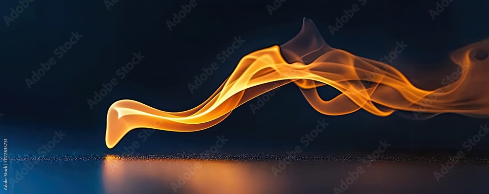 Poster smoke abstract background idea. dynamic blaze creates an abstract flow of vibrant orange flames on a